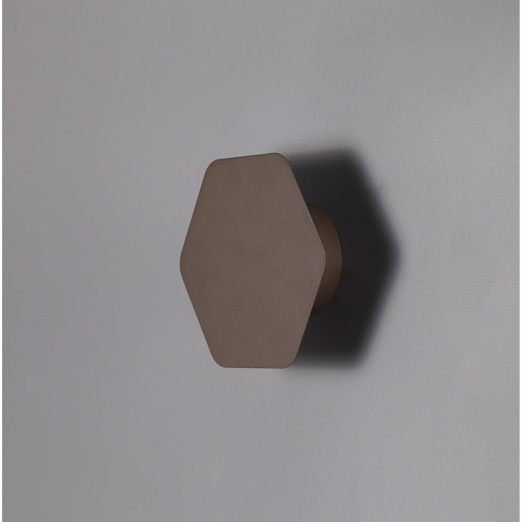 NLK04199 Modena Magnetic Base Wall Lamp LED 15cm Horizontal Hexagonal Coffee