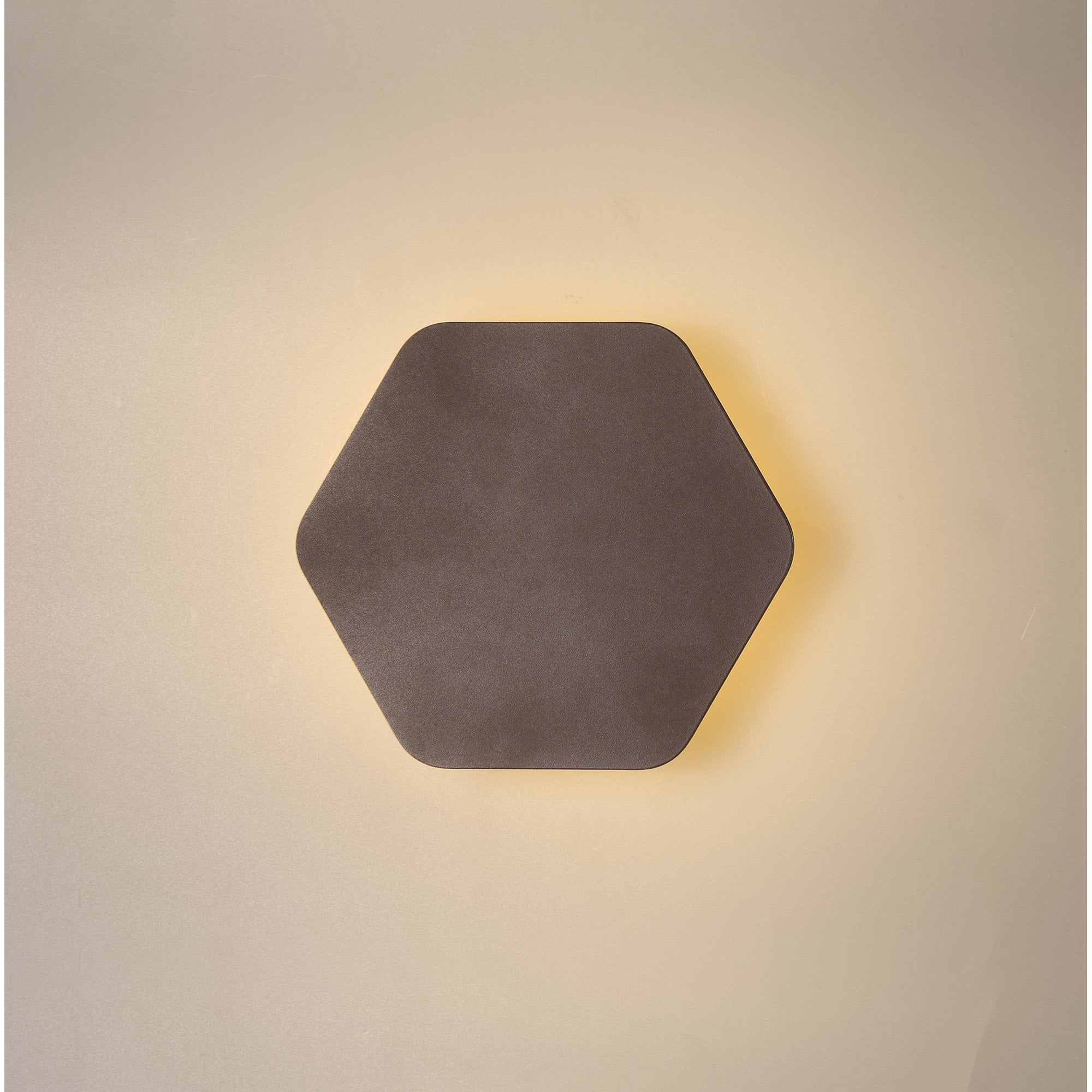 NLK04199 Modena Magnetic Base Wall Lamp LED 15cm Horizontal Hexagonal Coffee
