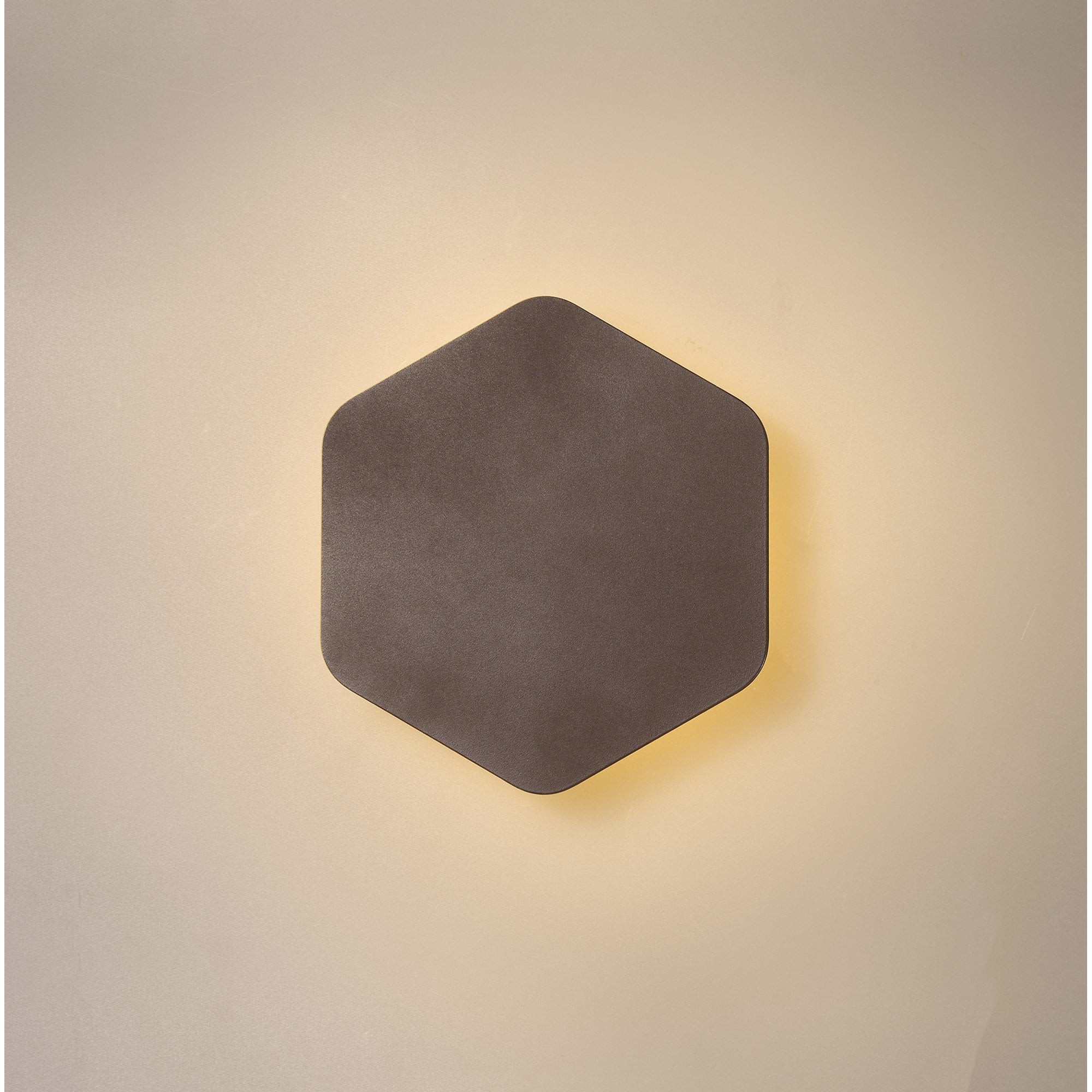 NLK04209 Modena Magnetic Base Wall Lamp LED 15cm Vertical Hexagonal Coffee