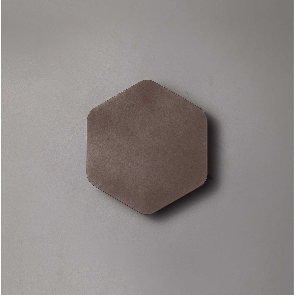 NLK04209 Modena Magnetic Base Wall Lamp LED 15cm Vertical Hexagonal Coffee