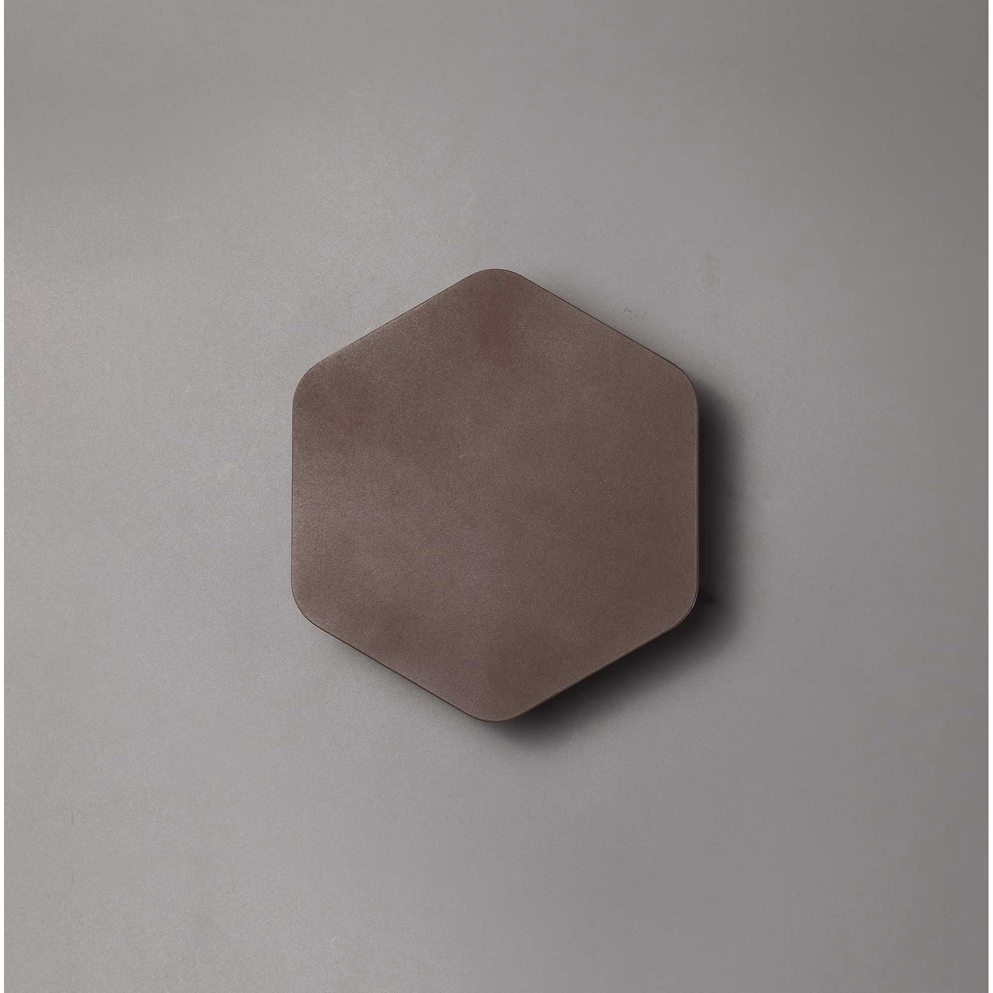 NLK04209 Modena Magnetic Base Wall Lamp LED 15cm Vertical Hexagonal Coffee