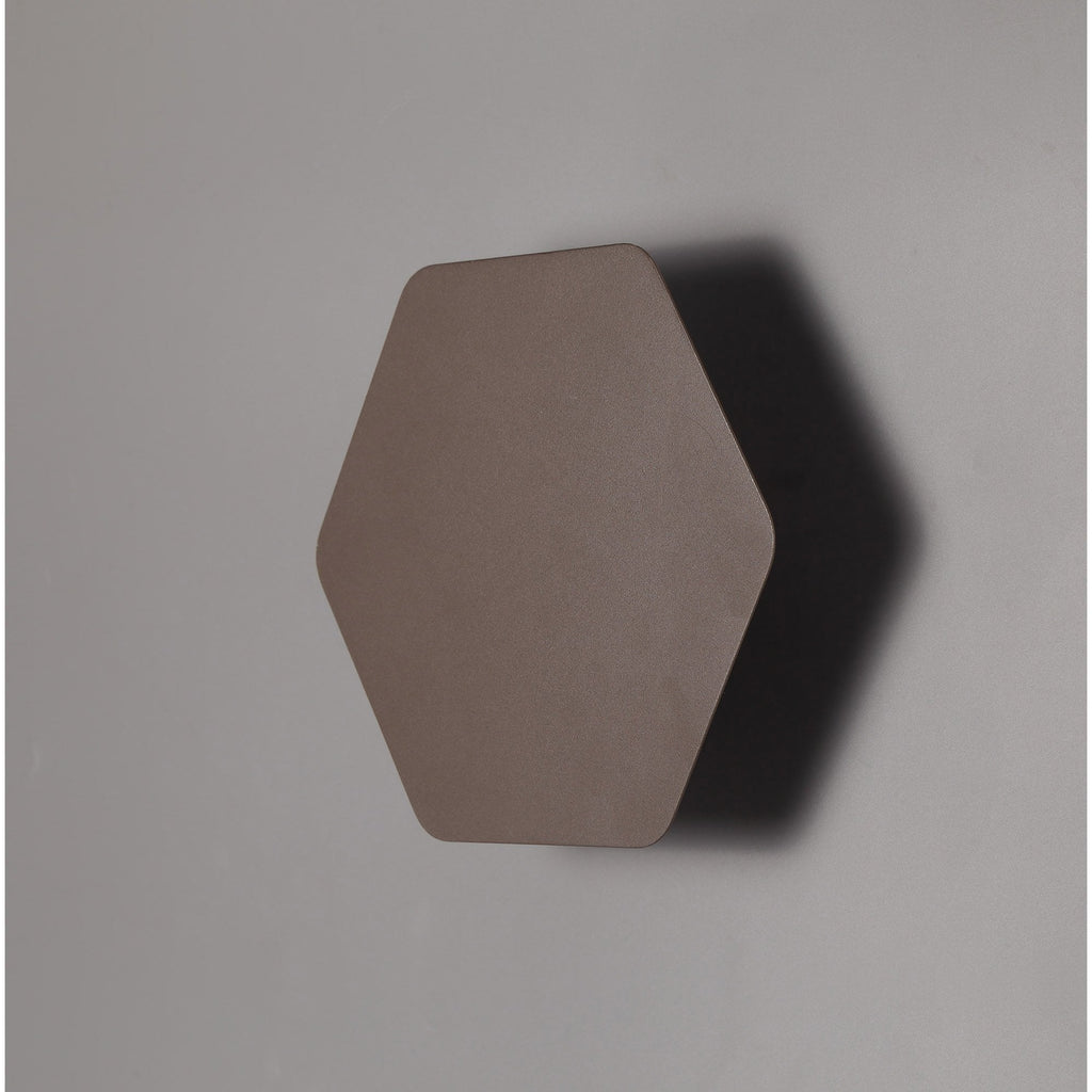 NLK04219 Modena Magnetic Base Wall Lamp LED 20cm Horizontal Hexagonal Coffee