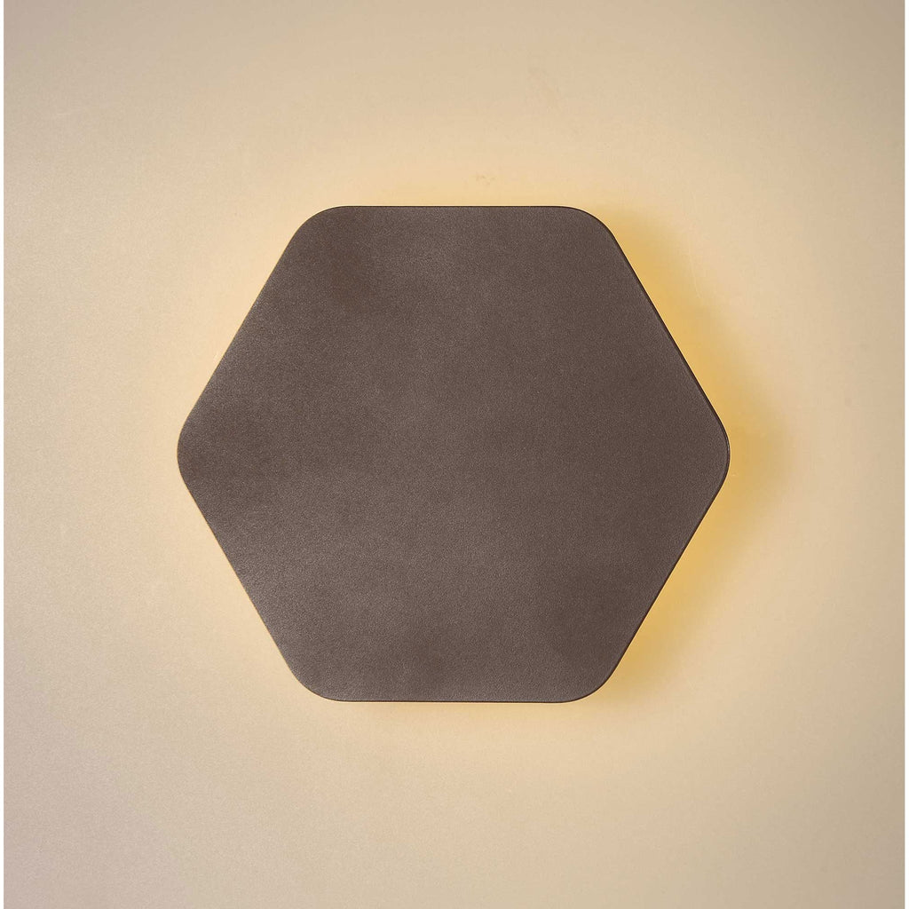 NLK04219 Modena Magnetic Base Wall Lamp LED 20cm Horizontal Hexagonal Coffee