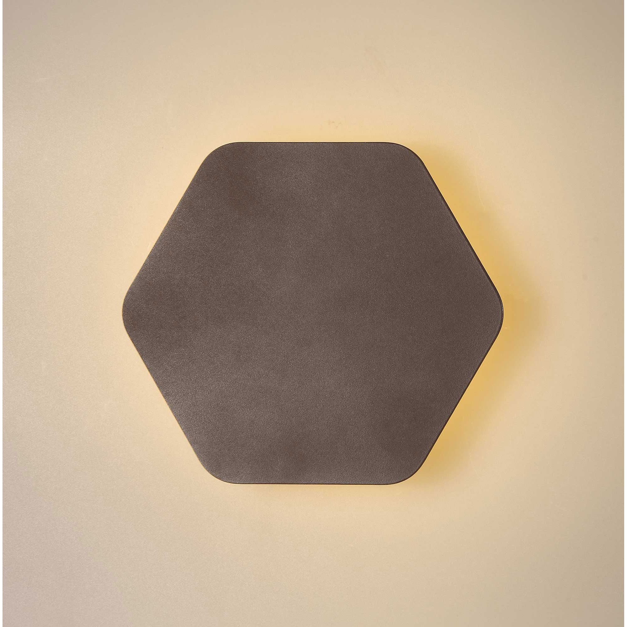 NLK04219 Modena Magnetic Base Wall Lamp LED 20cm Horizontal Hexagonal Coffee