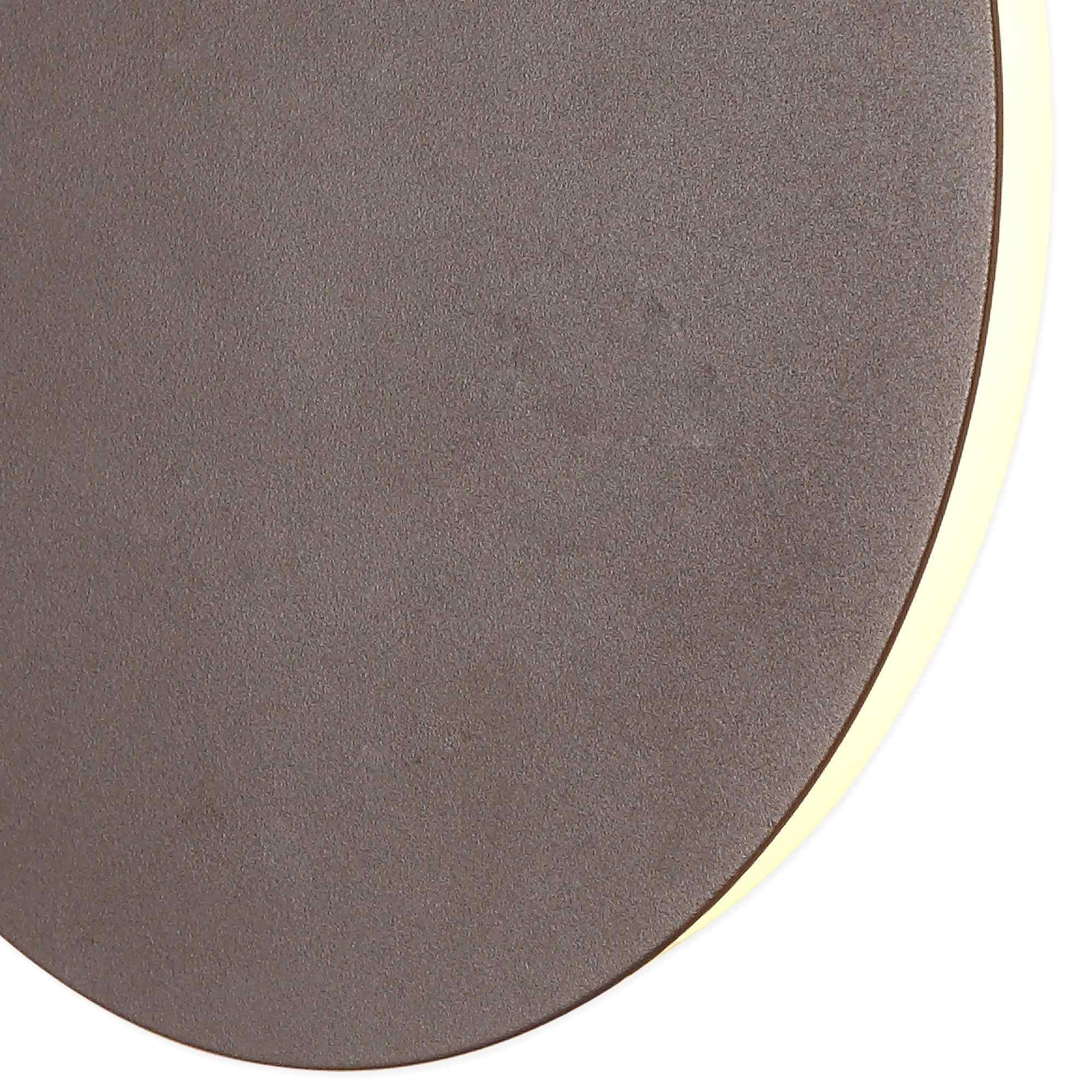 NLK04239 Modena Magnetic Base Wall Lamp LED 20/19cm Centre Coffee/Acrylic Frosted Diffuser