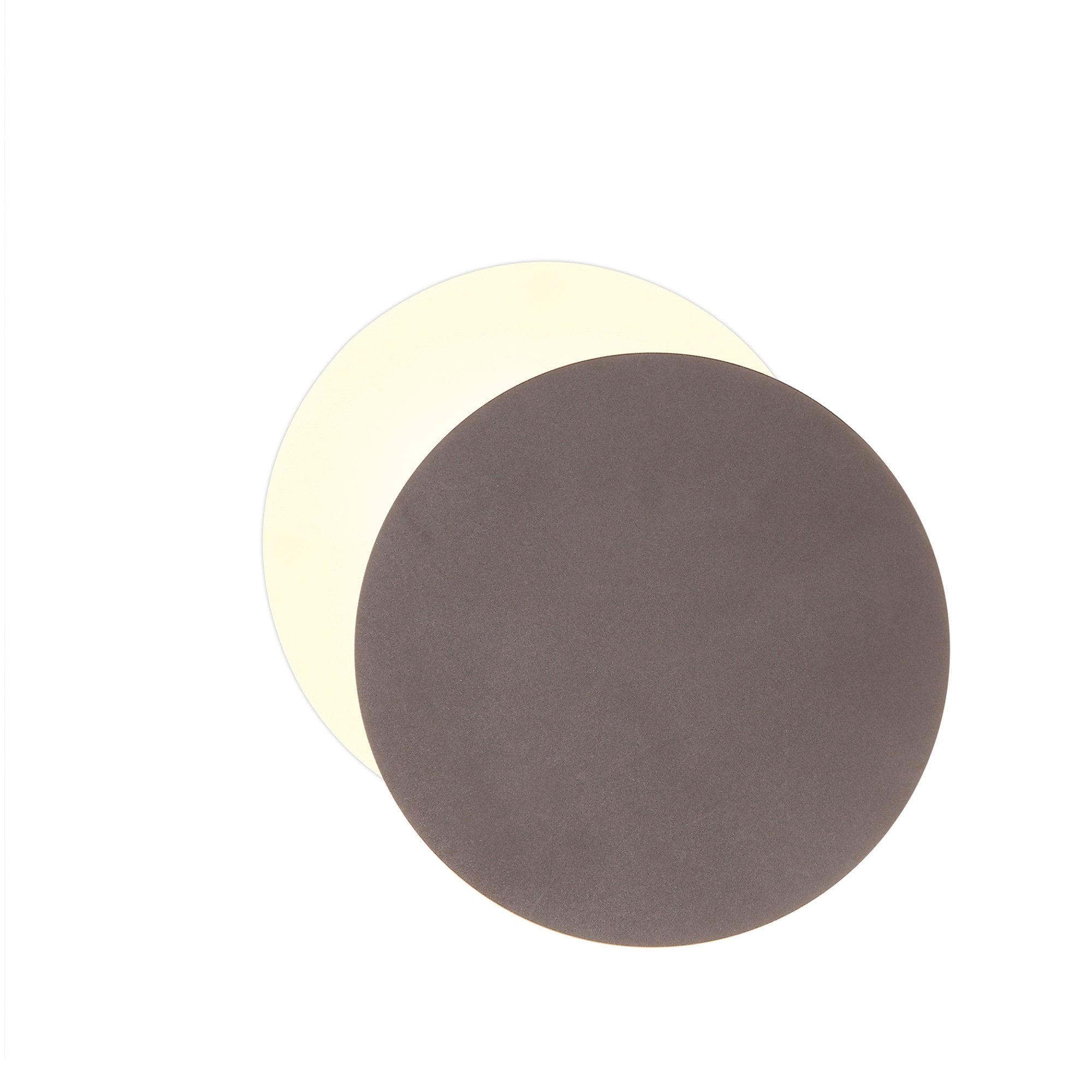 NLK04249 Modena Magnetic Base Wall Lamp LED 20/19cm Round Right Offset Coffee/Acrylic Frosted Diffuser