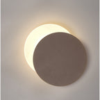 NLK04249 Modena Magnetic Base Wall Lamp LED 20/19cm Round Right Offset Coffee/Acrylic Frosted Diffuser