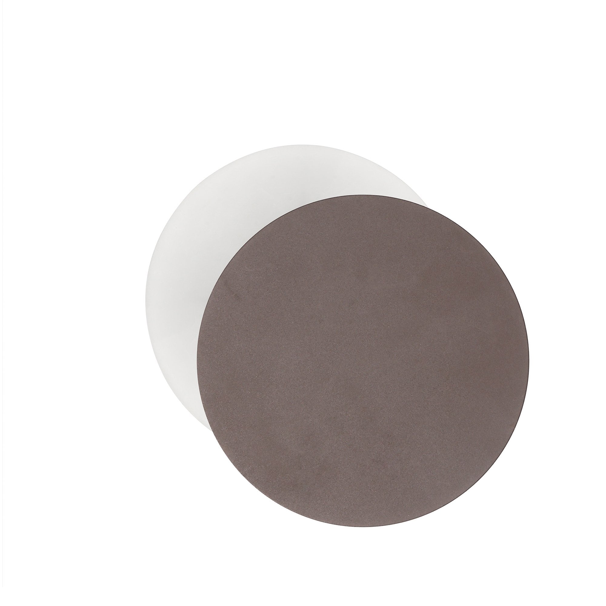 NLK04249 Modena Magnetic Base Wall Lamp LED 20/19cm Round Right Offset Coffee/Acrylic Frosted Diffuser