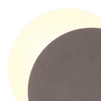 NLK04249 Modena Magnetic Base Wall Lamp LED 20/19cm Round Right Offset Coffee/Acrylic Frosted Diffuser