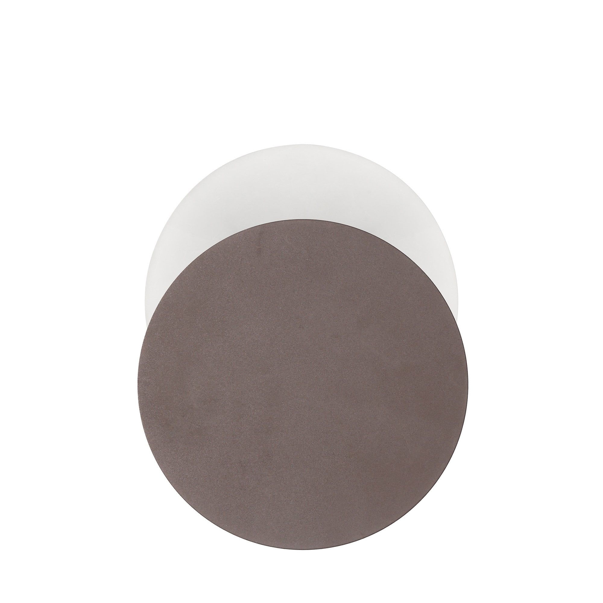 NLK04259 Modena Magnetic Base Wall Lamp LED 20/19cm Round Bottom Offset Coffee/Acrylic Frosted Diffuser