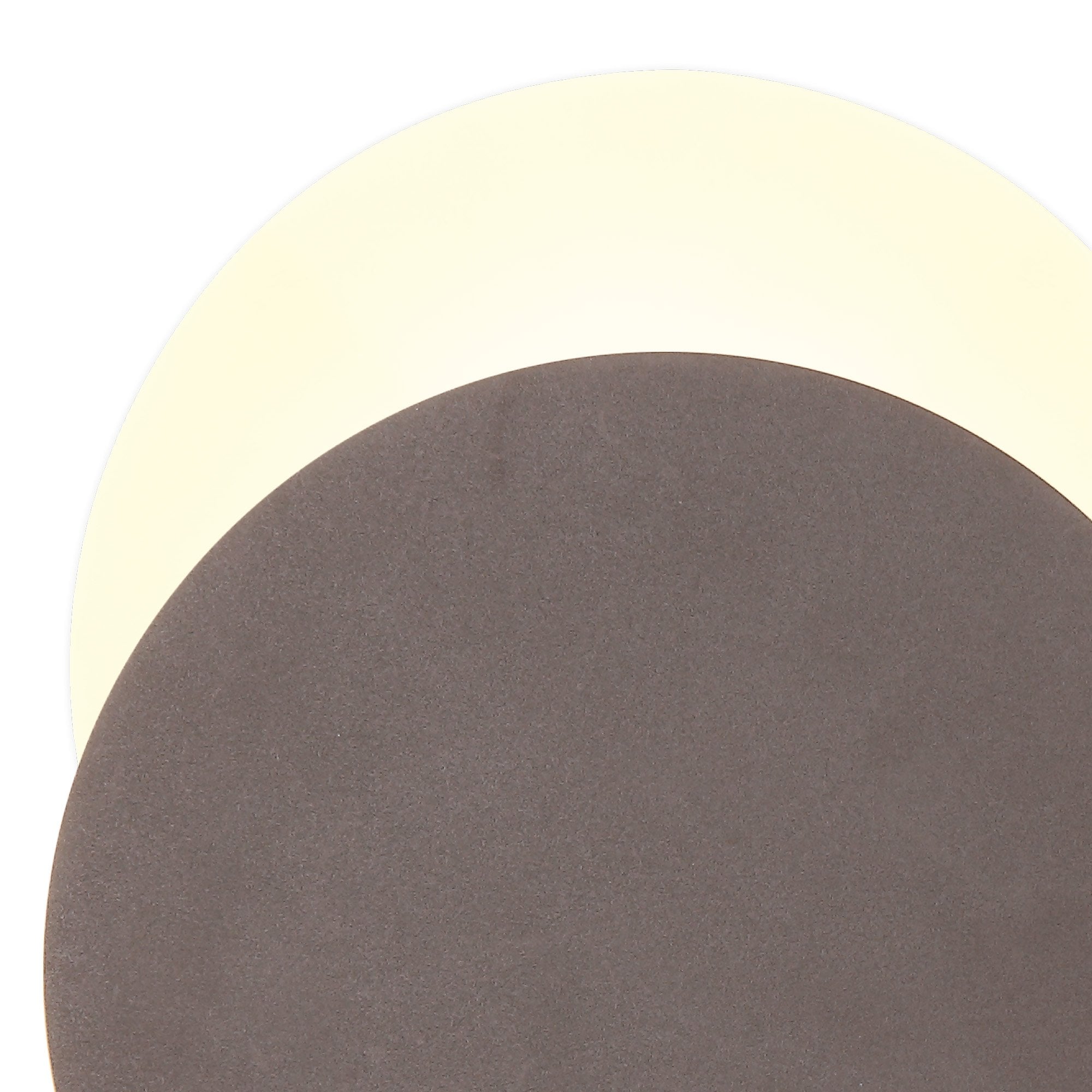 NLK04259 Modena Magnetic Base Wall Lamp LED 20/19cm Round Bottom Offset Coffee/Acrylic Frosted Diffuser