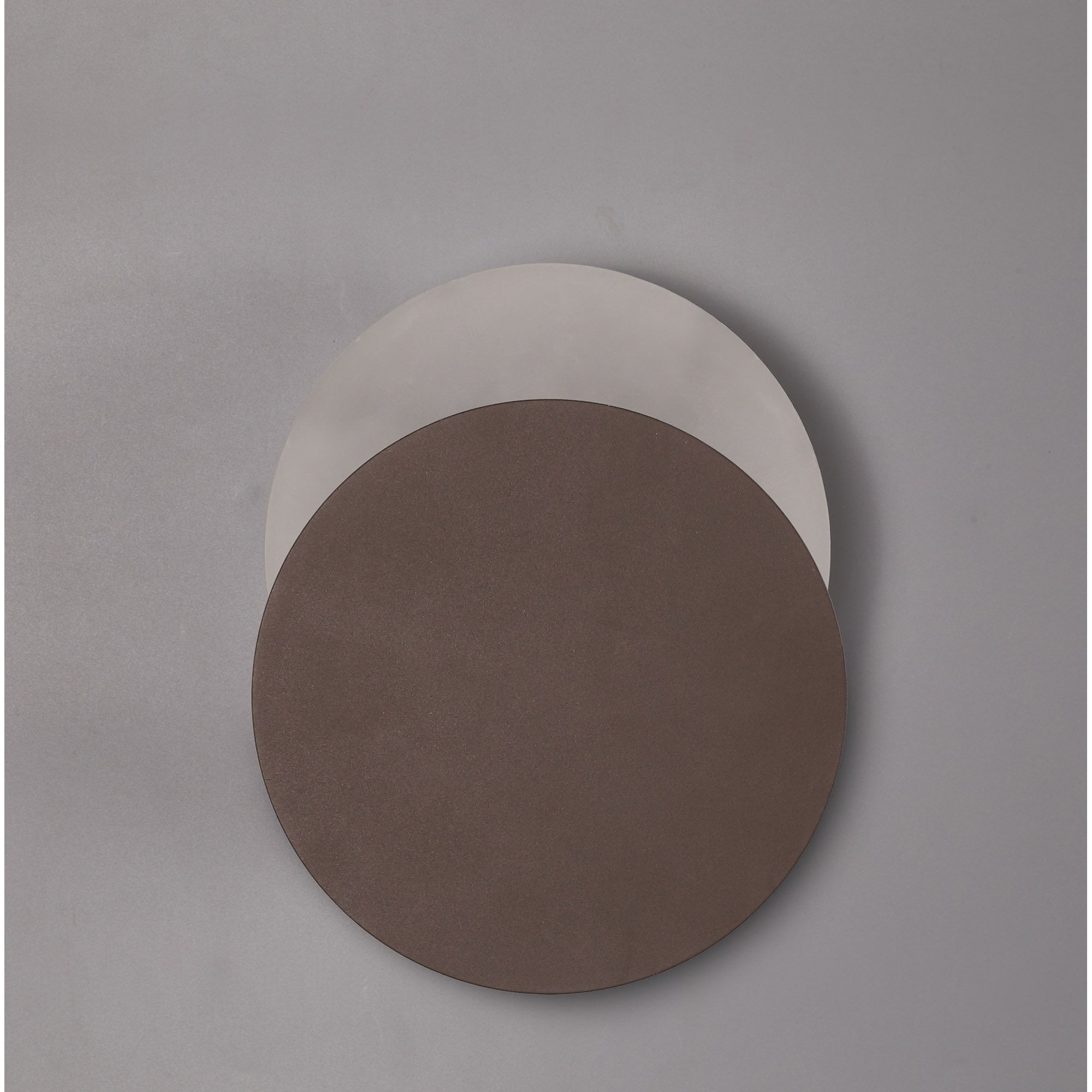 NLK04259 Modena Magnetic Base Wall Lamp LED 20/19cm Round Bottom Offset Coffee/Acrylic Frosted Diffuser
