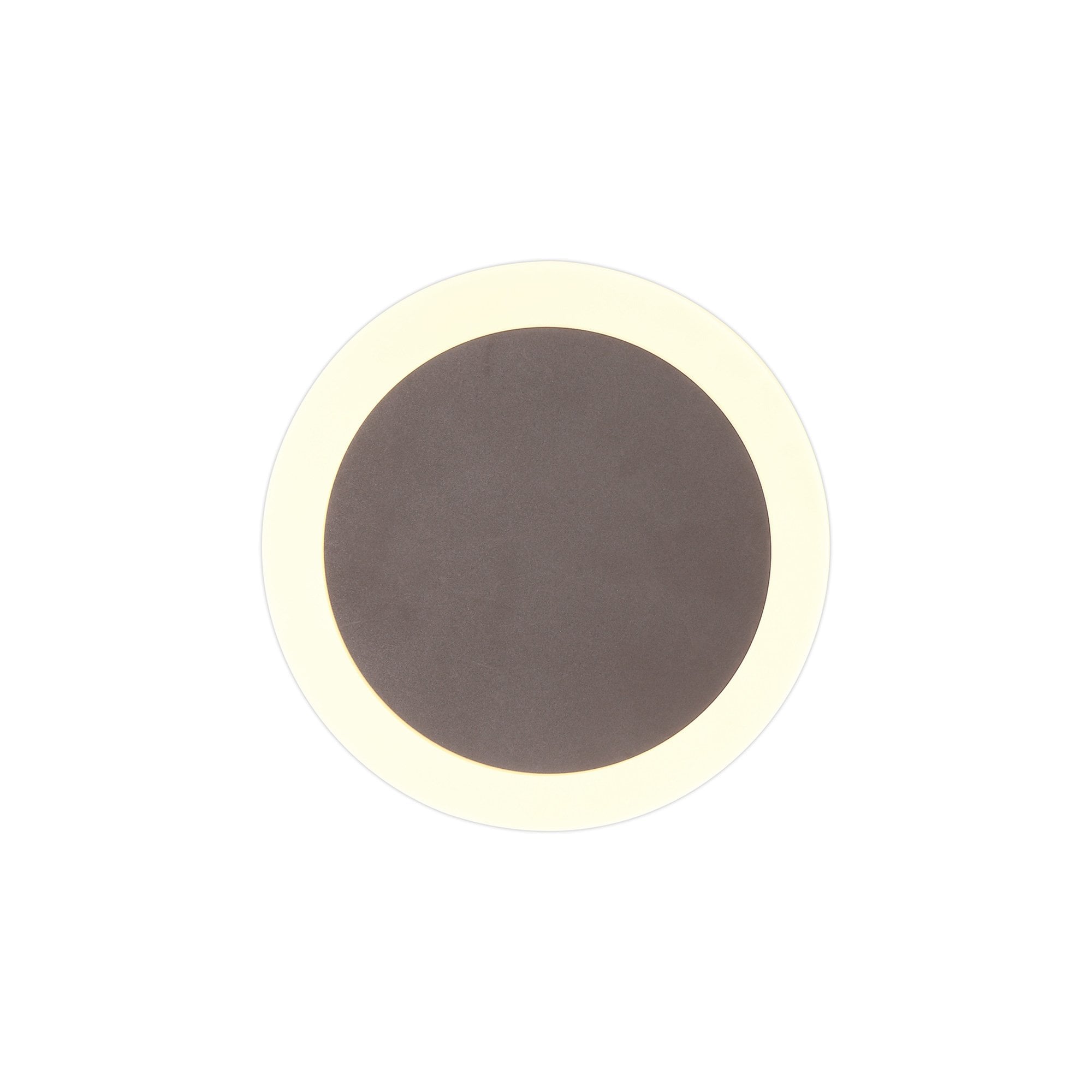 NLK04269 Modena Magnetic Base Wall Lamp LED 15/19cm Round Centre Coffee/Acrylic Frosted Diffuser