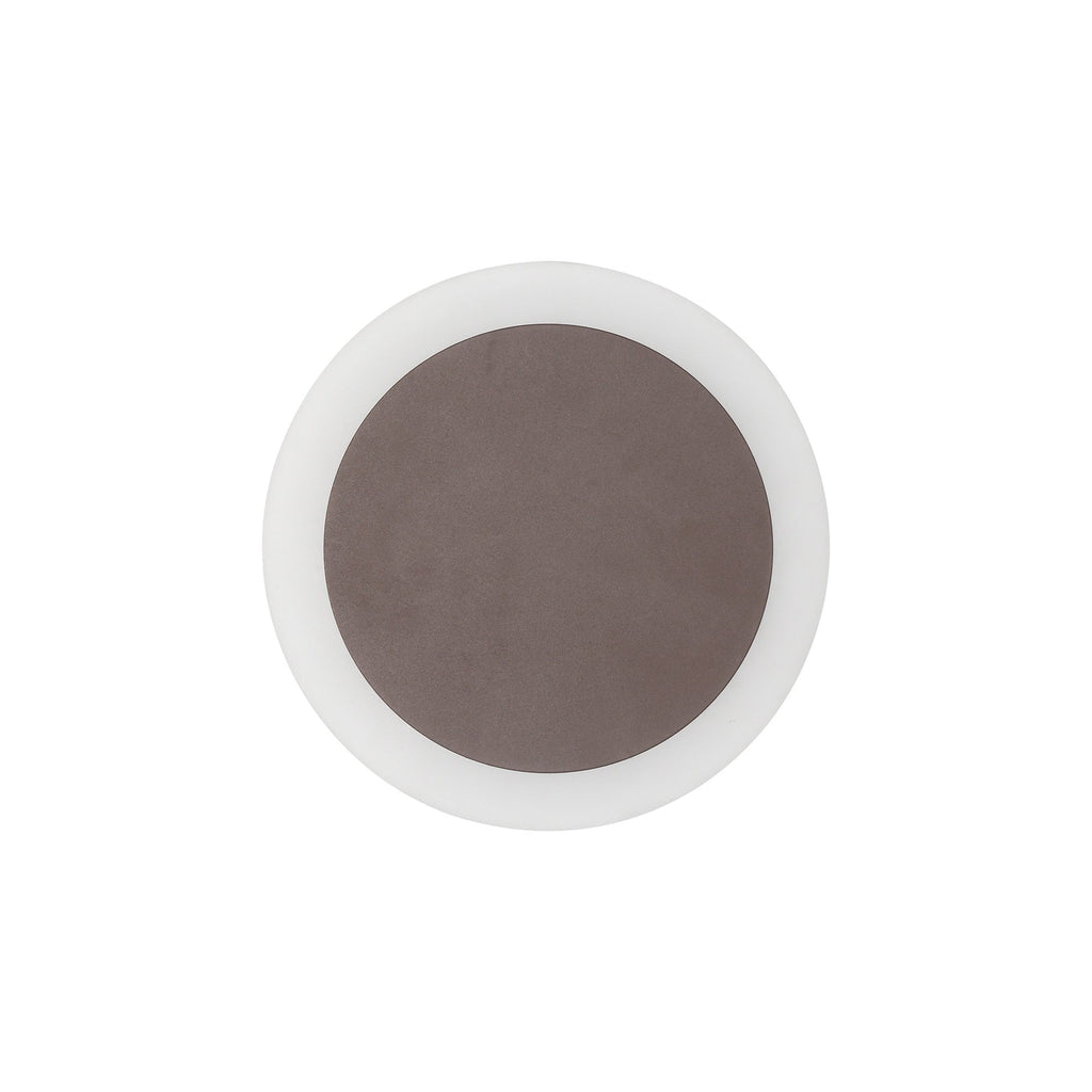 NLK04269 Modena Magnetic Base Wall Lamp LED 15/19cm Round Centre Coffee/Acrylic Frosted Diffuser