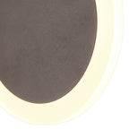 NLK04269 Modena Magnetic Base Wall Lamp LED 15/19cm Round Centre Coffee/Acrylic Frosted Diffuser