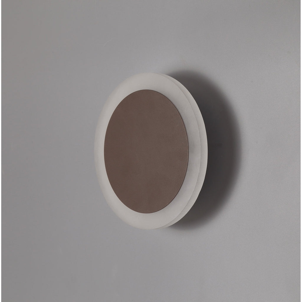 NLK04269 Modena Magnetic Base Wall Lamp LED 15/19cm Round Centre Coffee/Acrylic Frosted Diffuser