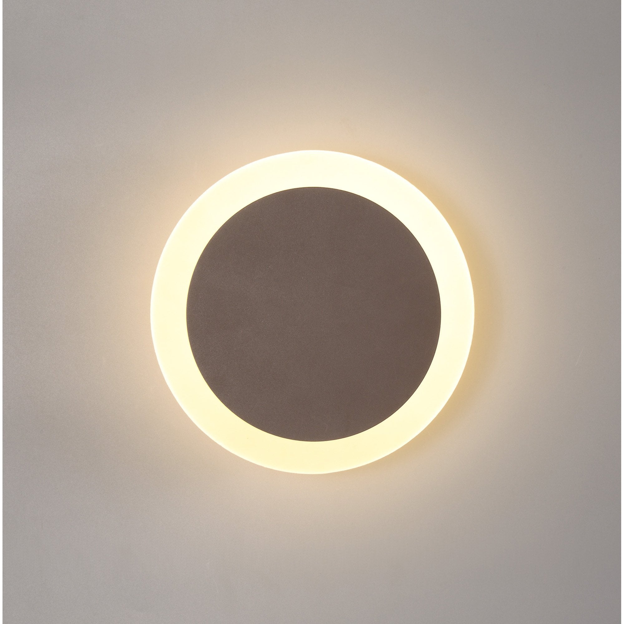 NLK04269 Modena Magnetic Base Wall Lamp LED 15/19cm Round Centre Coffee/Acrylic Frosted Diffuser