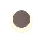 NLK04279 Modena Magnetic Base Wall Lamp LED 15/19cm Round Top Offset Coffee/Acrylic Frosted Diffuser