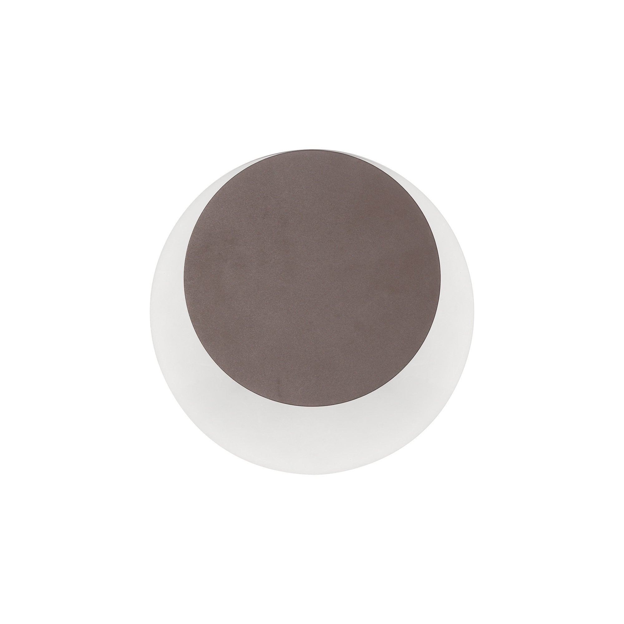 NLK04279 Modena Magnetic Base Wall Lamp LED 15/19cm Round Top Offset Coffee/Acrylic Frosted Diffuser