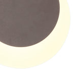 NLK04279 Modena Magnetic Base Wall Lamp LED 15/19cm Round Top Offset Coffee/Acrylic Frosted Diffuser