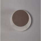 NLK04279 Modena Magnetic Base Wall Lamp LED 15/19cm Round Top Offset Coffee/Acrylic Frosted Diffuser
