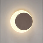 NLK04289 Modena Magnetic Base Wall Lamp LED 15/19cm Round Right Offset Coffee/Acrylic Frosted Diffuser