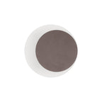 NLK04289 Modena Magnetic Base Wall Lamp LED 15/19cm Round Right Offset Coffee/Acrylic Frosted Diffuser