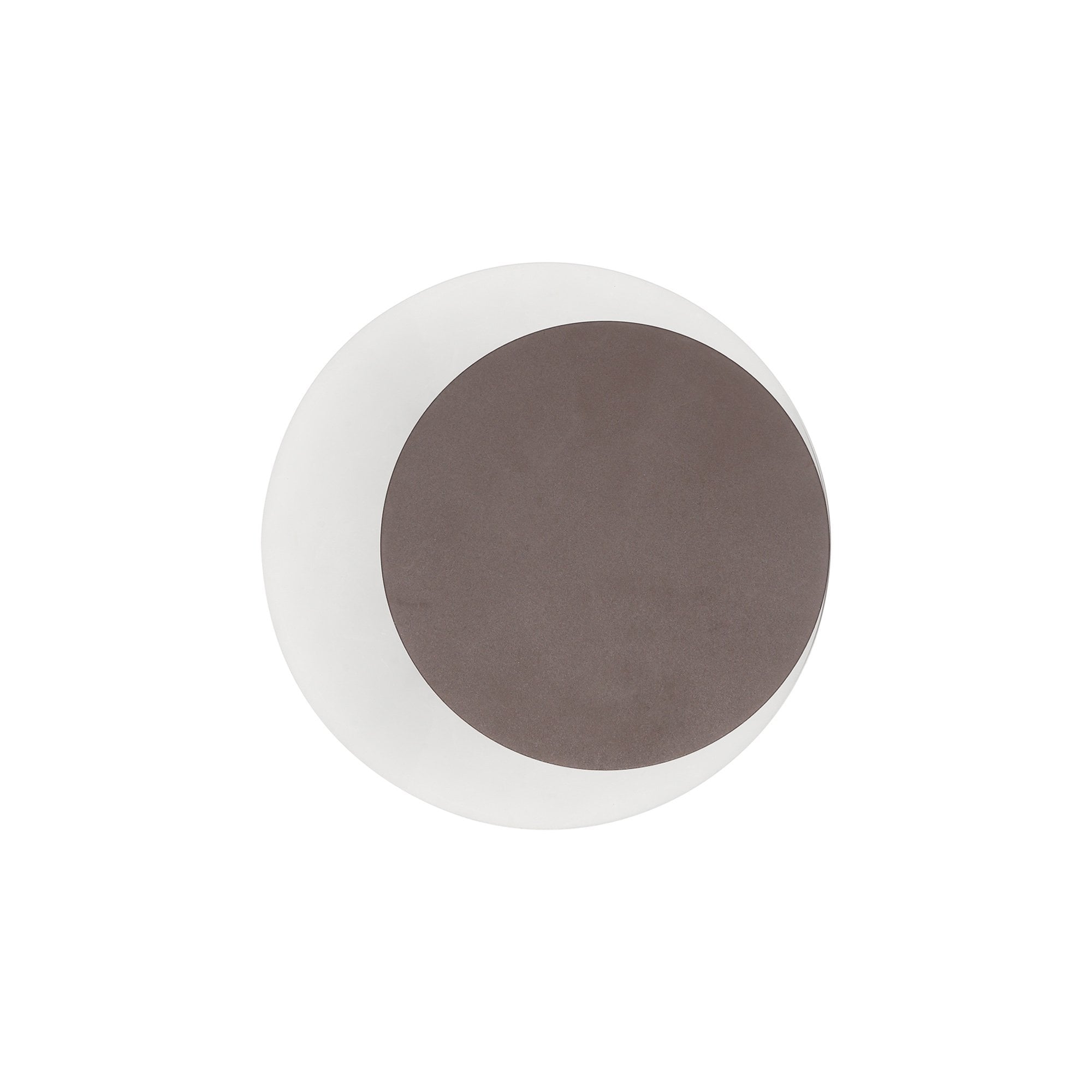 NLK04289 Modena Magnetic Base Wall Lamp LED 15/19cm Round Right Offset Coffee/Acrylic Frosted Diffuser