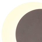 NLK04289 Modena Magnetic Base Wall Lamp LED 15/19cm Round Right Offset Coffee/Acrylic Frosted Diffuser