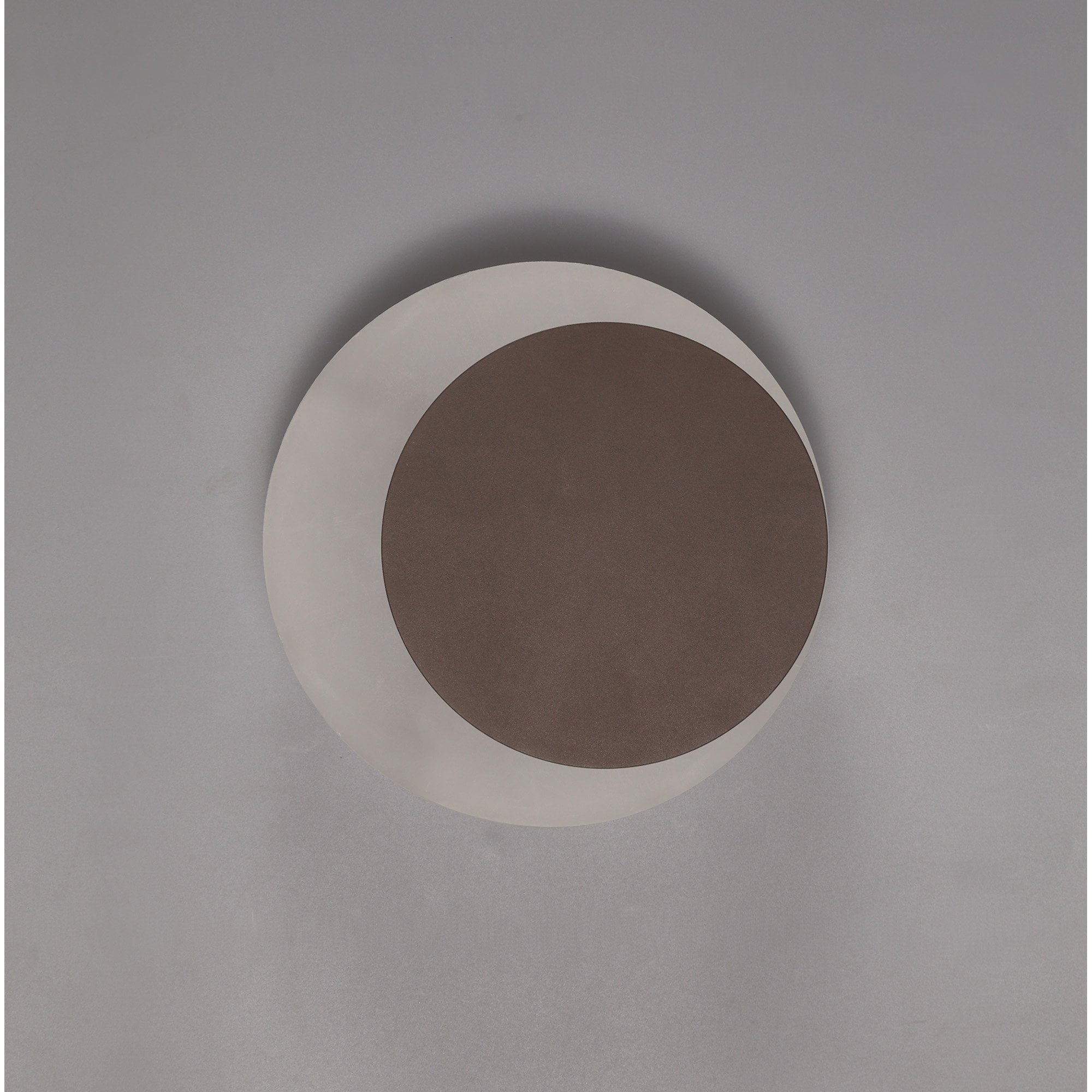 NLK04289 Modena Magnetic Base Wall Lamp LED 15/19cm Round Right Offset Coffee/Acrylic Frosted Diffuser