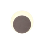 NLK04299 Modena Magnetic Base Wall Lamp LED 15/19cm Round Bottom Offset Coffee/Acrylic Frosted Diffuser