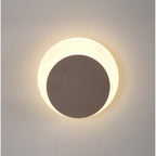 NLK04299 Modena Magnetic Base Wall Lamp LED 15/19cm Round Bottom Offset Coffee/Acrylic Frosted Diffuser