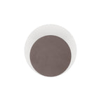 NLK04299 Modena Magnetic Base Wall Lamp LED 15/19cm Round Bottom Offset Coffee/Acrylic Frosted Diffuser