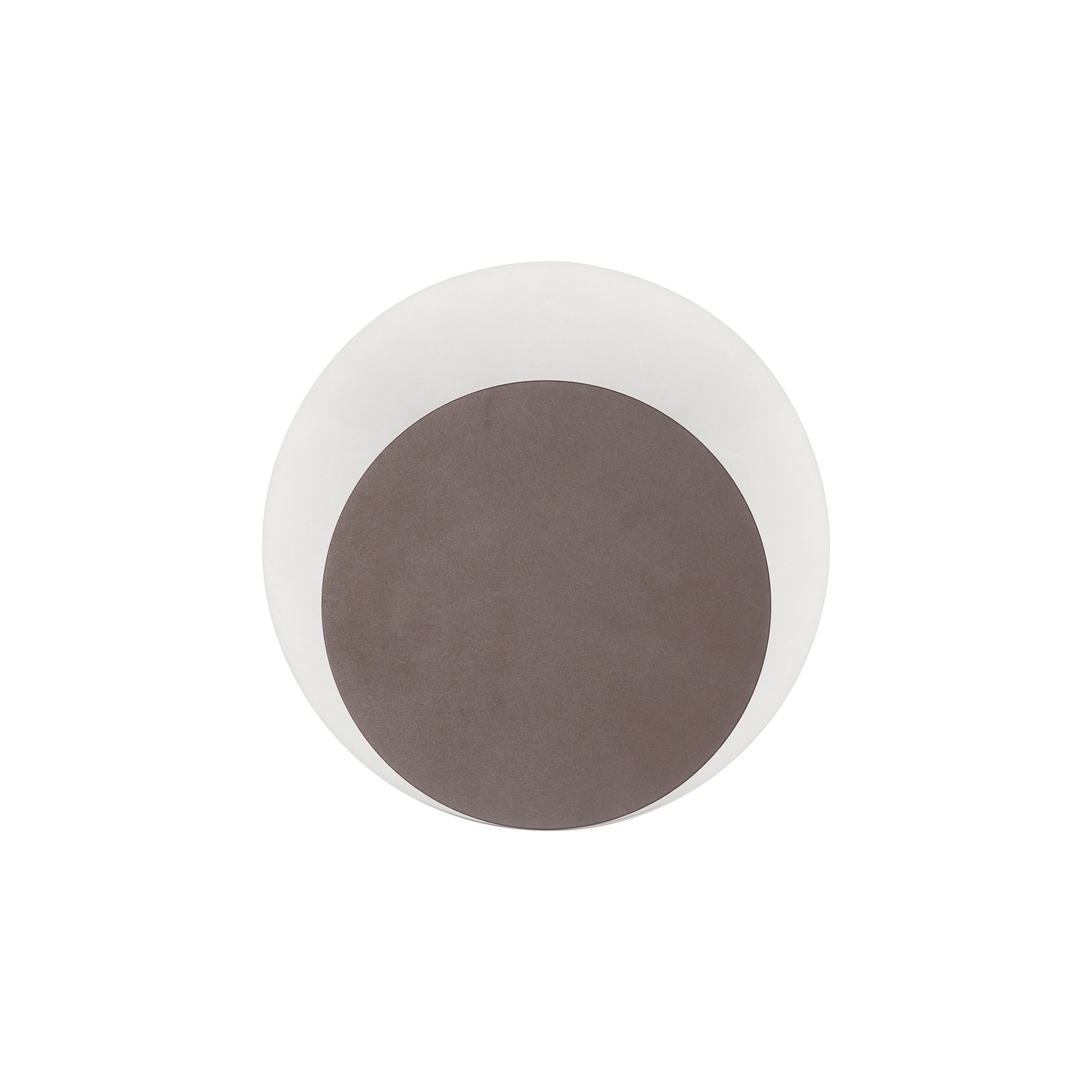 NLK04299 Modena Magnetic Base Wall Lamp LED 15/19cm Round Bottom Offset Coffee/Acrylic Frosted Diffuser