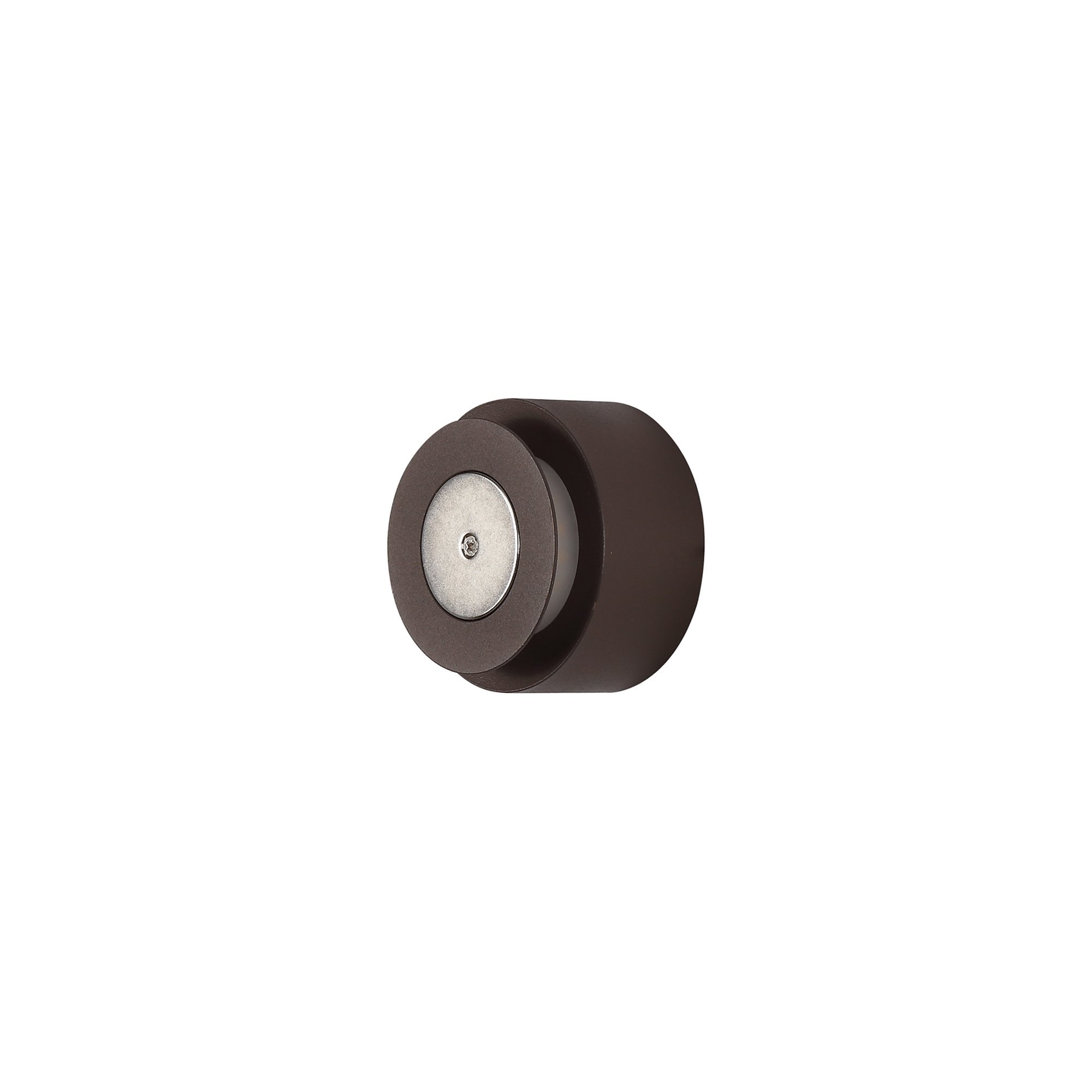 NLK04299 Modena Magnetic Base Wall Lamp LED 15/19cm Round Bottom Offset Coffee/Acrylic Frosted Diffuser