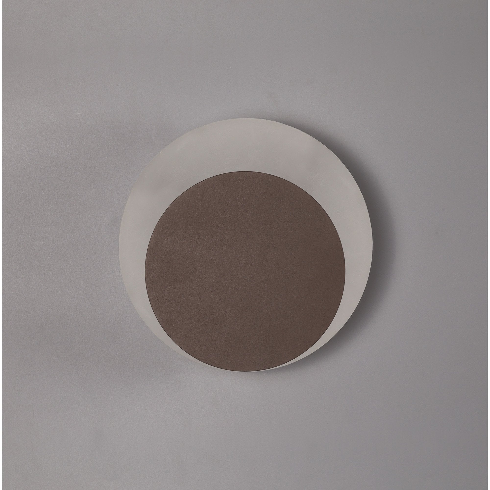 NLK04299 Modena Magnetic Base Wall Lamp LED 15/19cm Round Bottom Offset Coffee/Acrylic Frosted Diffuser