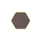 NLK04309 Modena Magnetic Base Wall Lamp LED 15cm Horizontal Hexagonal 19cm Round Centre Coffee/Acrylic Frosted Diffuser