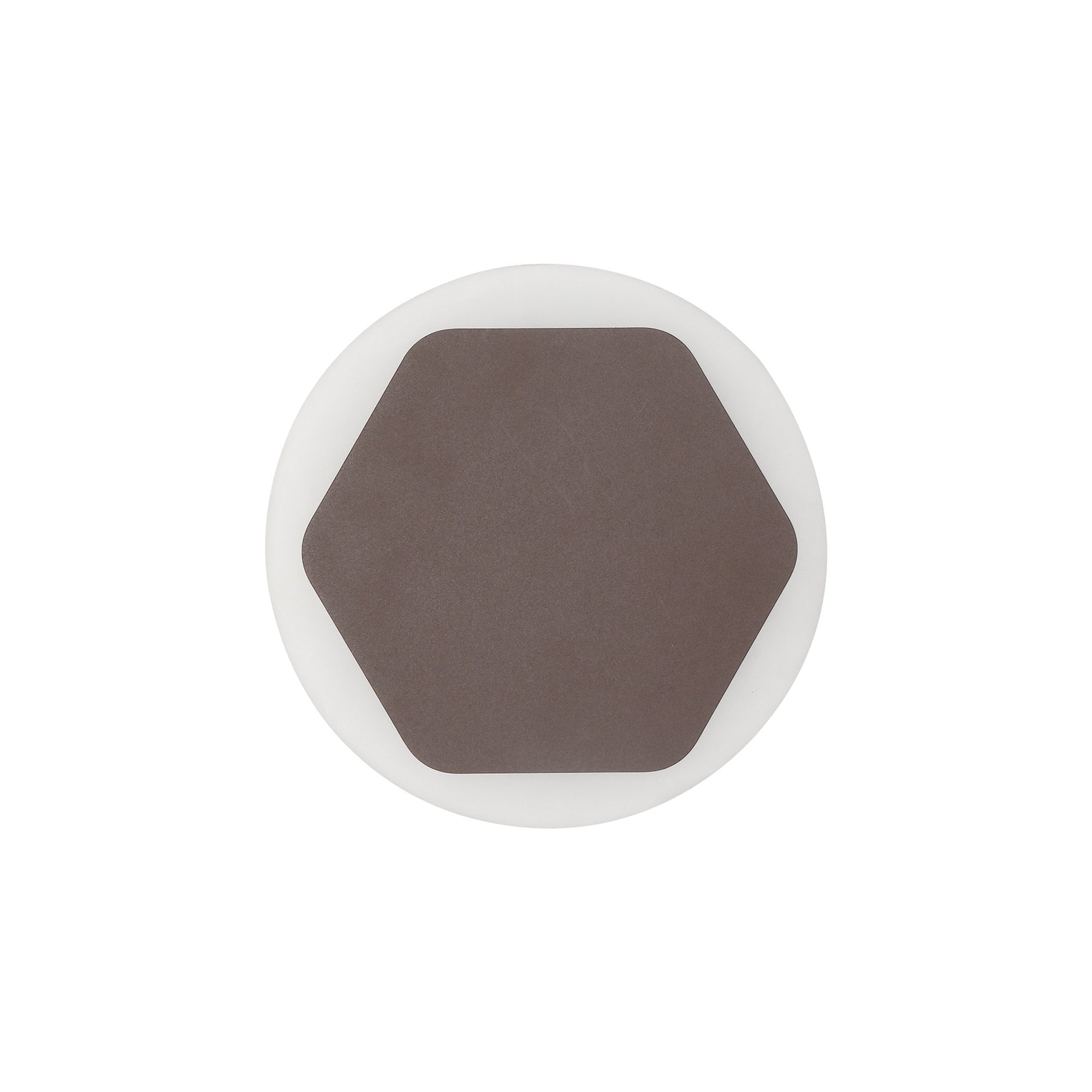 NLK04309 Modena Magnetic Base Wall Lamp LED 15cm Horizontal Hexagonal 19cm Round Centre Coffee/Acrylic Frosted Diffuser