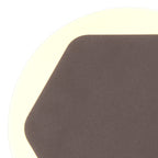 NLK04309 Modena Magnetic Base Wall Lamp LED 15cm Horizontal Hexagonal 19cm Round Centre Coffee/Acrylic Frosted Diffuser