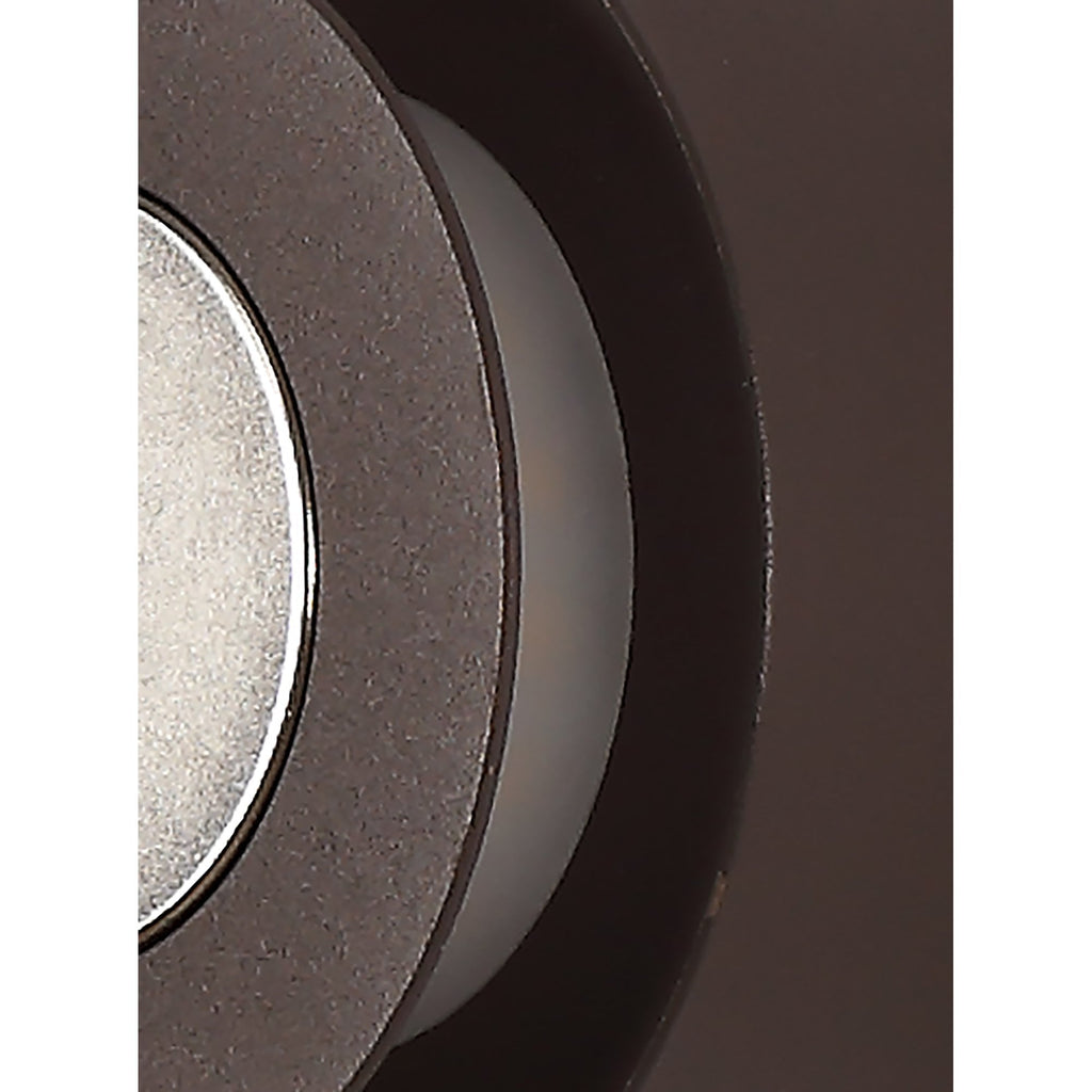 NLK04309 Modena Magnetic Base Wall Lamp LED 15cm Horizontal Hexagonal 19cm Round Centre Coffee/Acrylic Frosted Diffuser