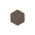 NLK04319 Modena Magnetic Base Wall Lamp LED 15cm Vertical Hexagonal 19cm Round Centre Coffee/Acrylic Frosted Diffuser