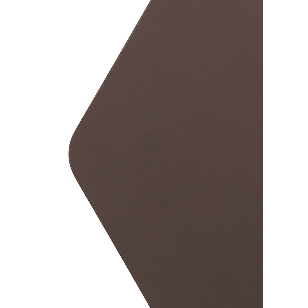 NLK04319 Modena Magnetic Base Wall Lamp LED 15cm Vertical Hexagonal 19cm Round Centre Coffee/Acrylic Frosted Diffuser