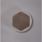 NLK04319 Modena Magnetic Base Wall Lamp LED 15cm Vertical Hexagonal 19cm Round Centre Coffee/Acrylic Frosted Diffuser