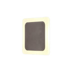 NLK04329 Modena Magnetic Base Wall Lamp LED 15/19cm Square Centre Coffee/Acrylic Frosted Diffuser
