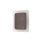 NLK04329 Modena Magnetic Base Wall Lamp LED 15/19cm Square Centre Coffee/Acrylic Frosted Diffuser