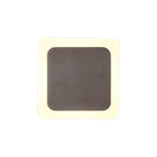 NLK04329 Modena Magnetic Base Wall Lamp LED 15/19cm Square Centre Coffee/Acrylic Frosted Diffuser