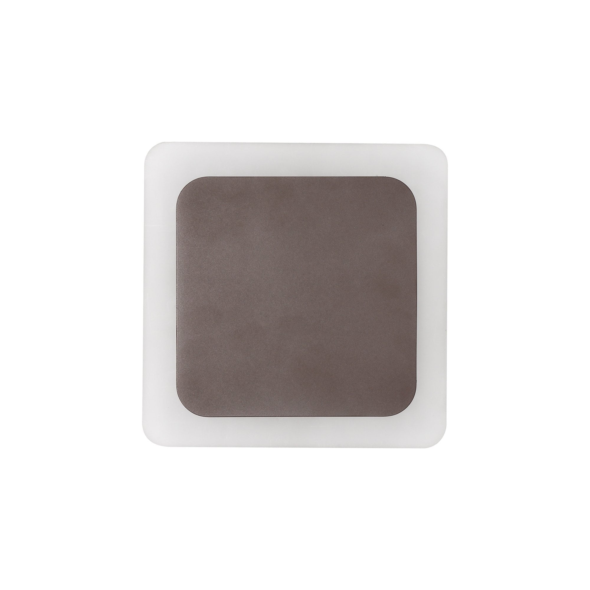 NLK04329 Modena Magnetic Base Wall Lamp LED 15/19cm Square Centre Coffee/Acrylic Frosted Diffuser