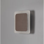 NLK04329 Modena Magnetic Base Wall Lamp LED 15/19cm Square Centre Coffee/Acrylic Frosted Diffuser