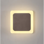 NLK04329 Modena Magnetic Base Wall Lamp LED 15/19cm Square Centre Coffee/Acrylic Frosted Diffuser