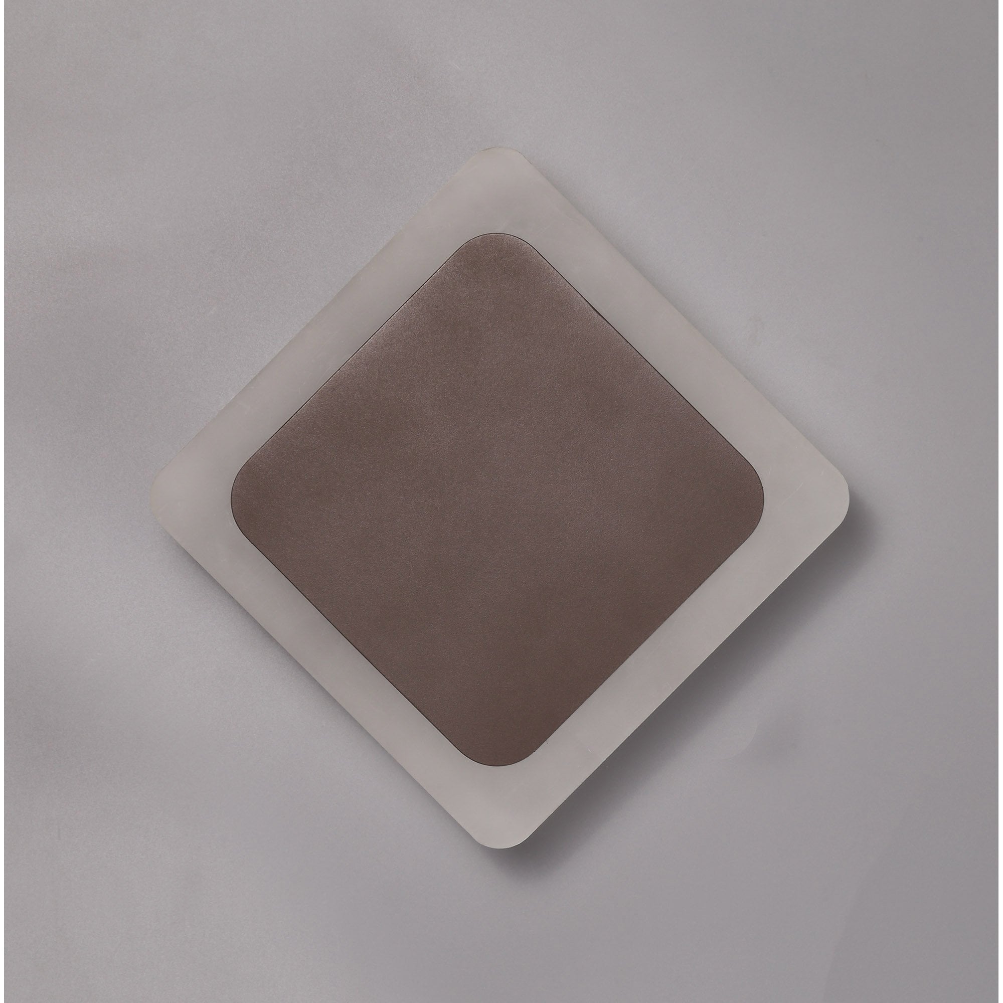 NLK04339 Modena Magnetic Base Wall Lamp LED 15/19cm Diamond Centre Coffee/Acrylic Frosted Diffuser